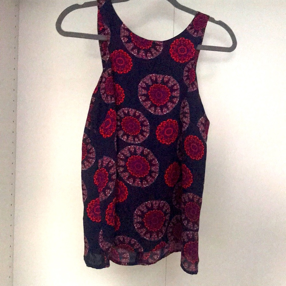 Paper Crane fancy blue and red tank top